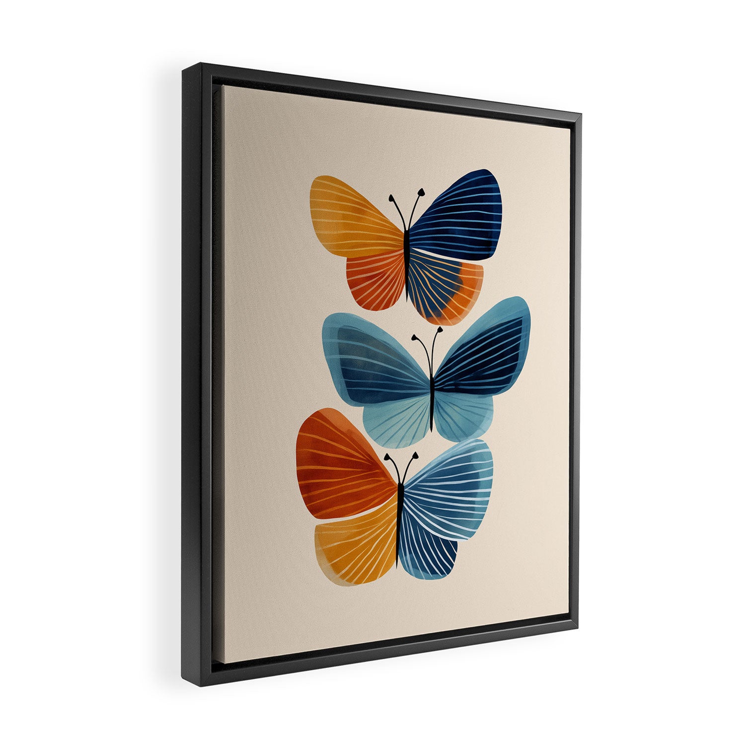 Dancing Butterflies Framed Canvas Print Gallery Image 2