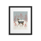 Deer In the Snowy Forest Framed Art Print Gallery Image 5