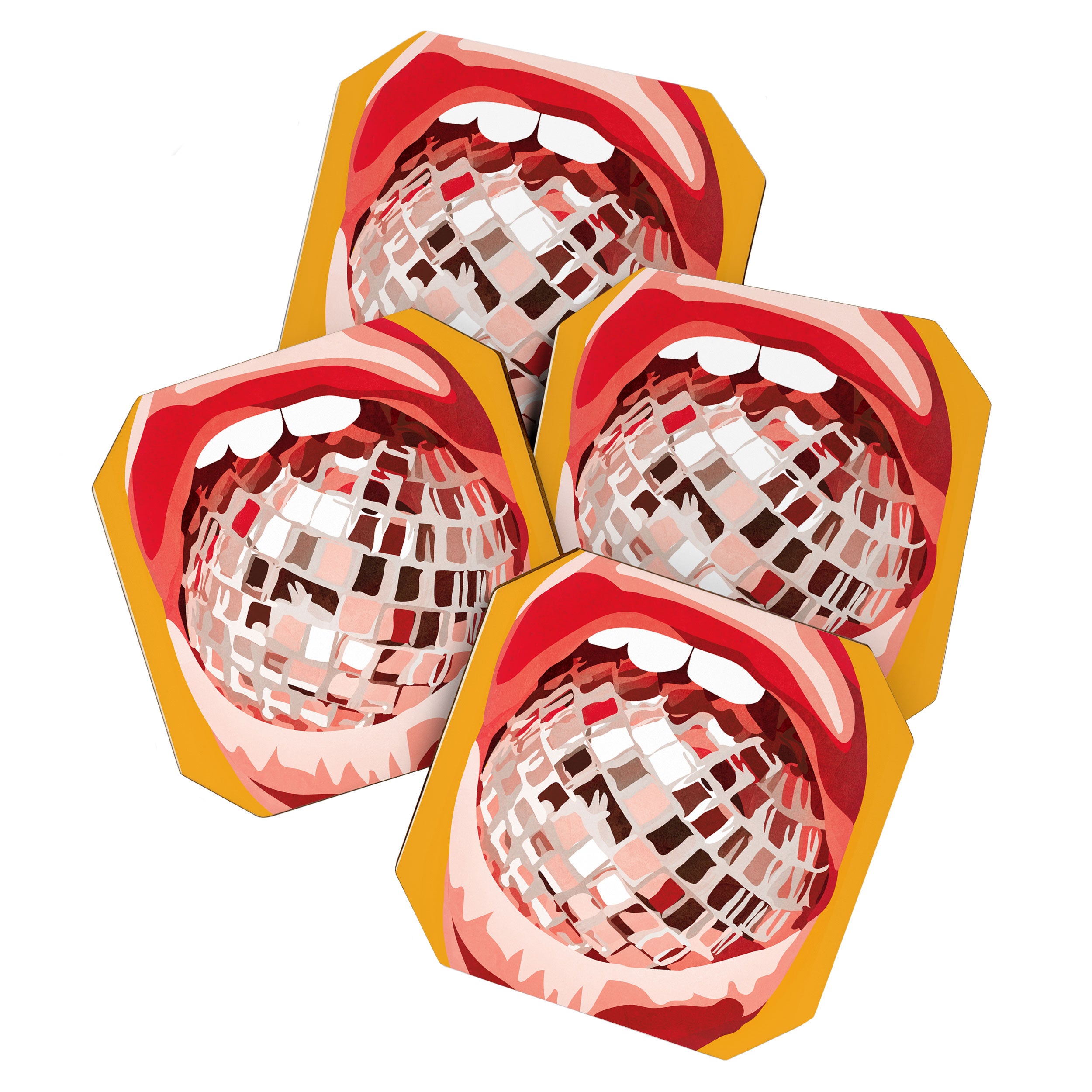 Disco Kiss 4 Coaster Gallery Image 1
