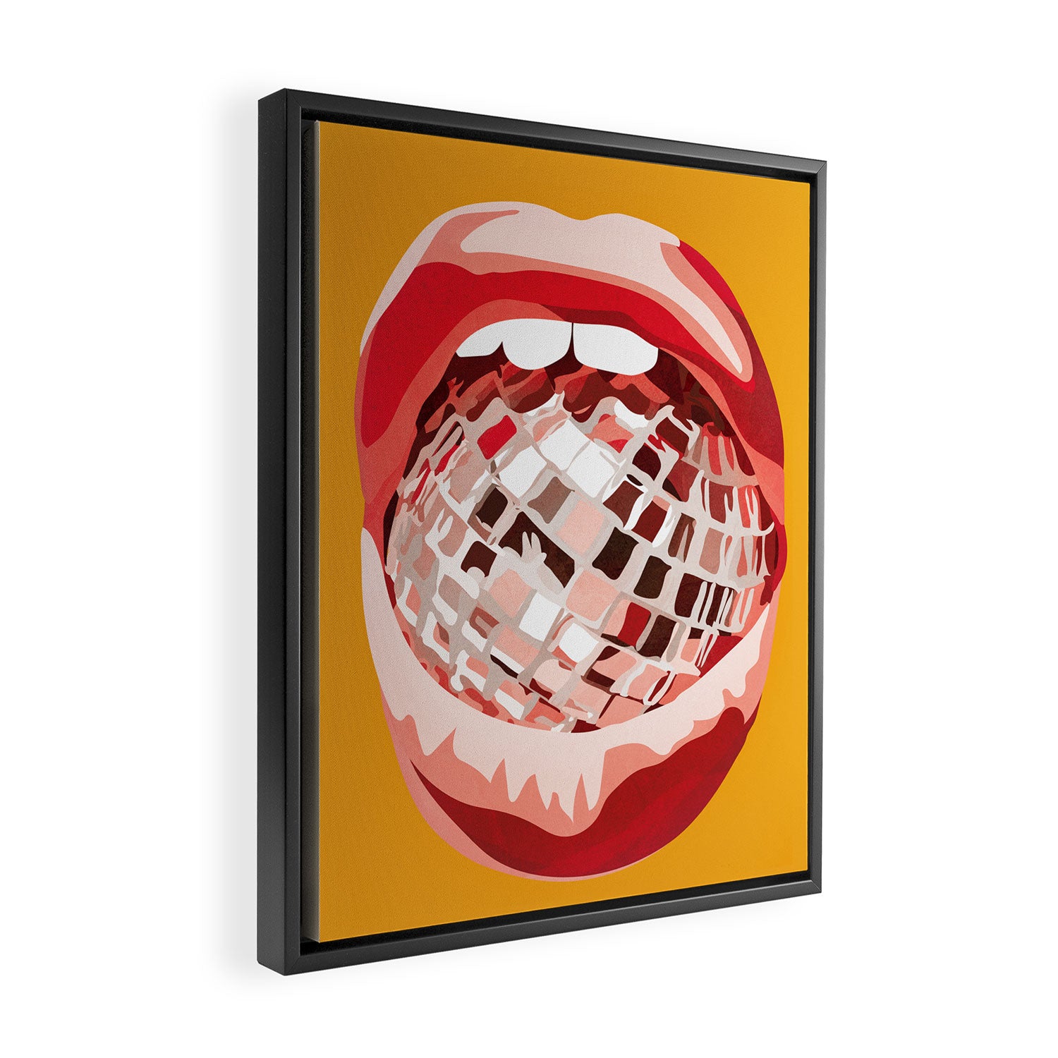Disco Kiss 4 Framed Canvas Print Gallery Image 2