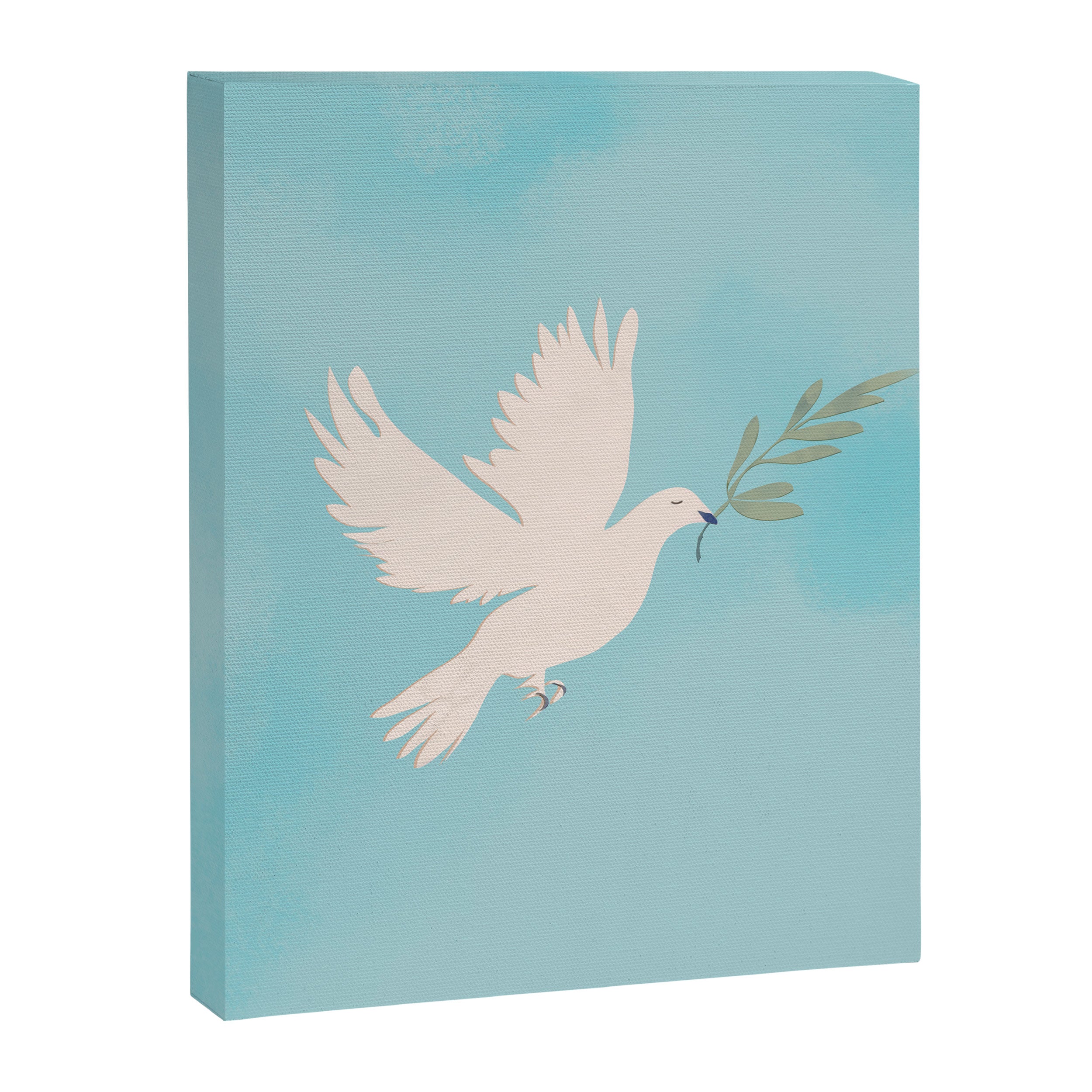 Dove of Peace with Olive Branch Canvas Print Gallery Image 6