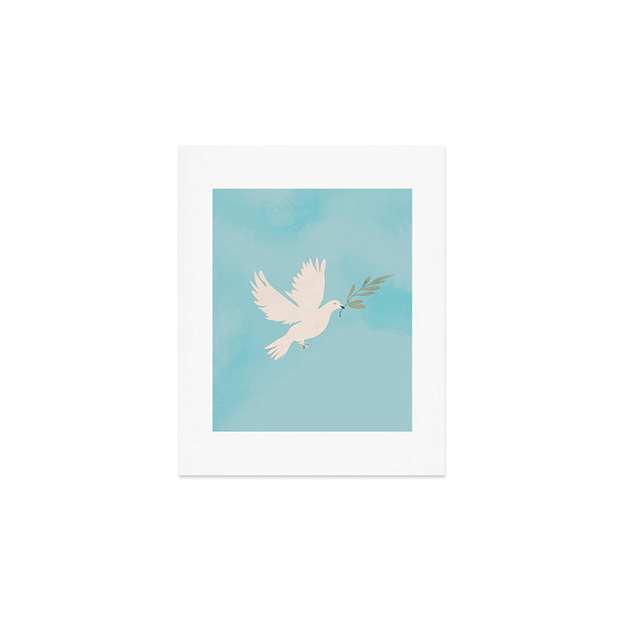 Dove of Peace with Olive Branch Art Print Gallery Image 1