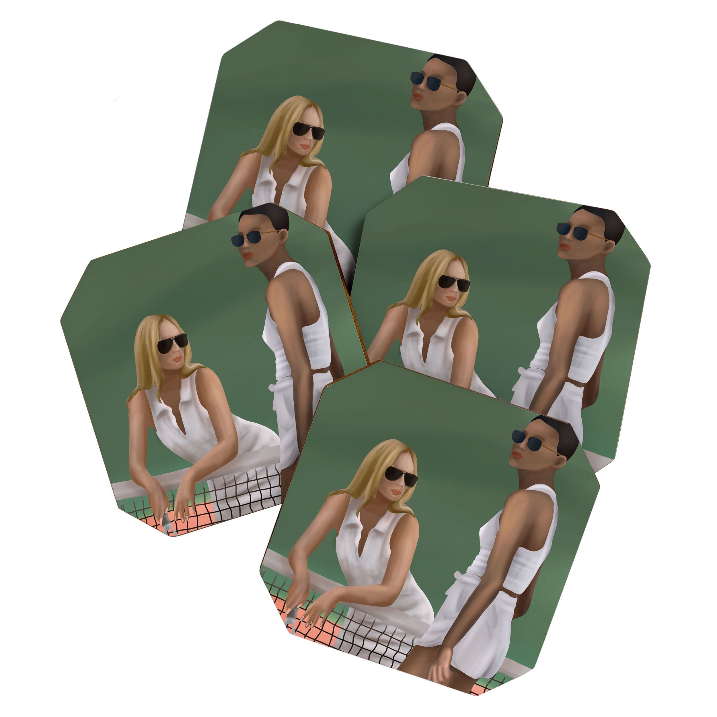 Elegance on the Court Coaster Gallery Image 1