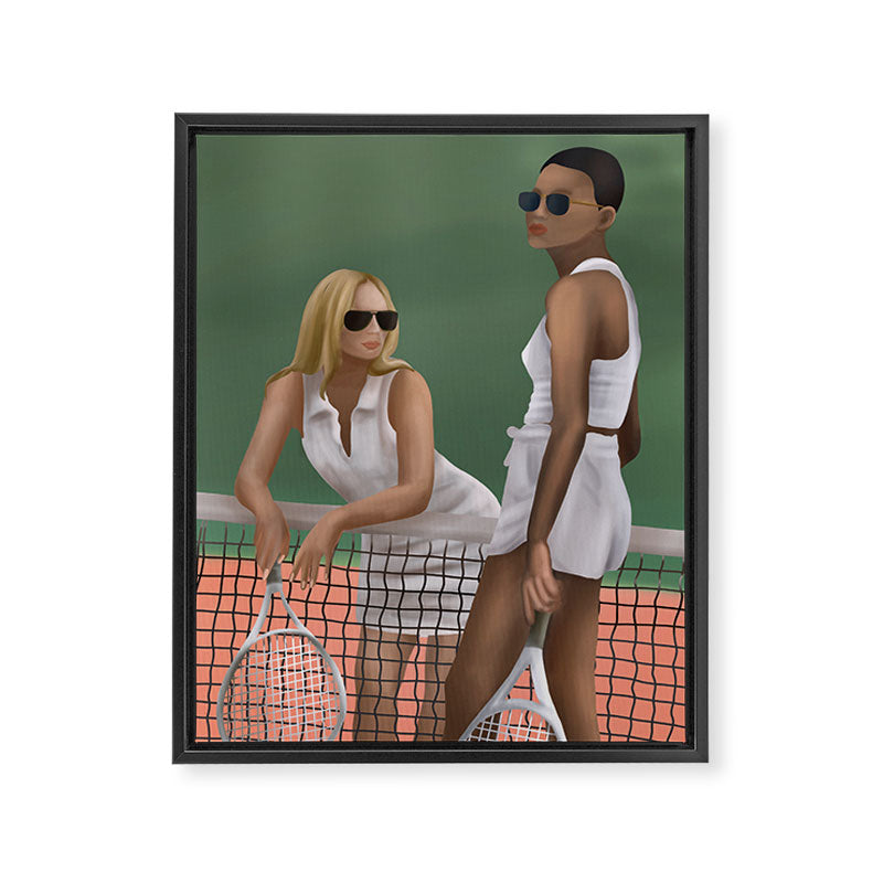 Elegance on the Court Framed Canvas Print Gallery Image 6