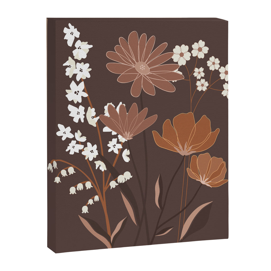 Floral Mocha 1 Canvas Print Gallery Image 8