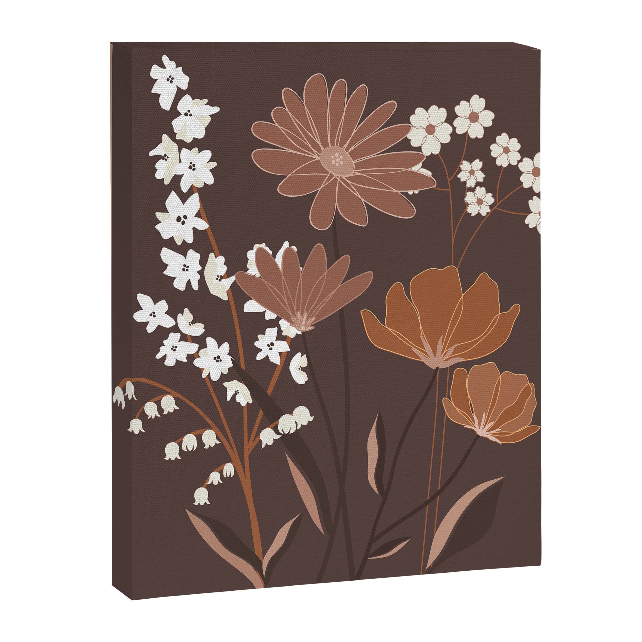Floral Mocha 1 Canvas Print Gallery Image 8