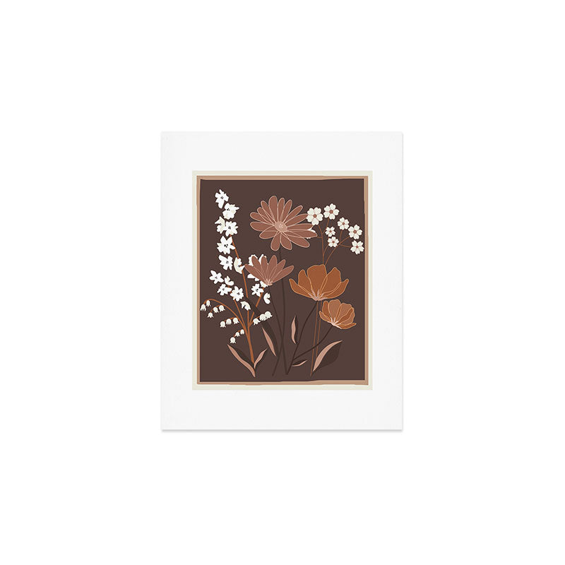Floral Mocha 1 Art Print Gallery Image 1