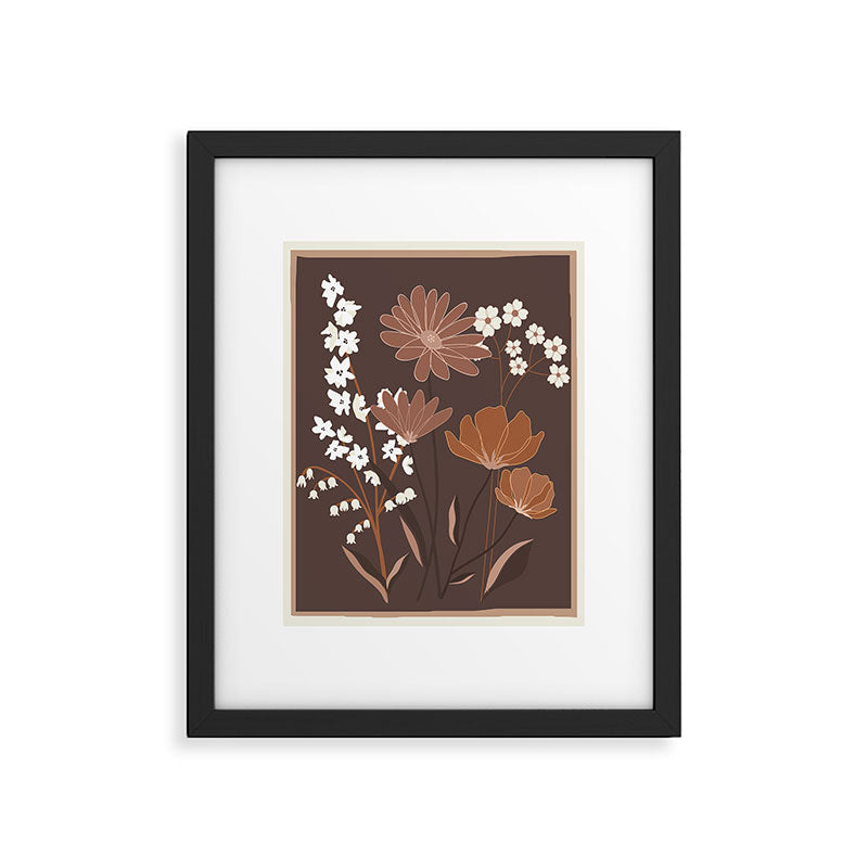 Floral Mocha 1 Framed Art Print Gallery Image 6