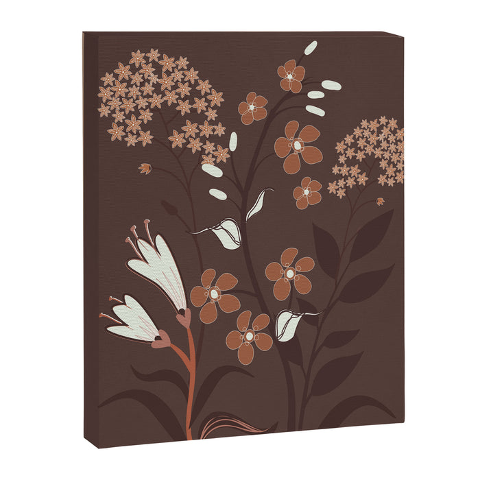 Floral Mocha 2 Canvas Print Gallery Image 1
