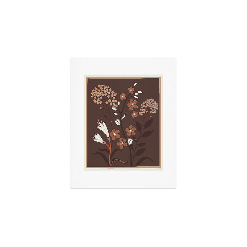 Floral Mocha 2 Art Print Gallery Image 1