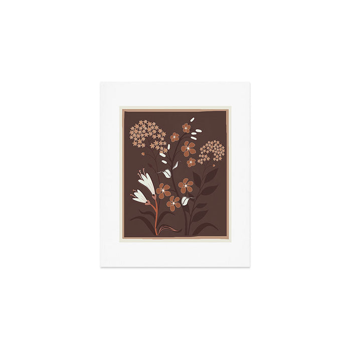 Floral Mocha 2 Art Print Gallery Image 1