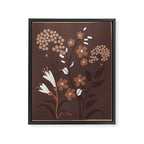 Floral Mocha 2 Framed Canvas Print Gallery Image 8