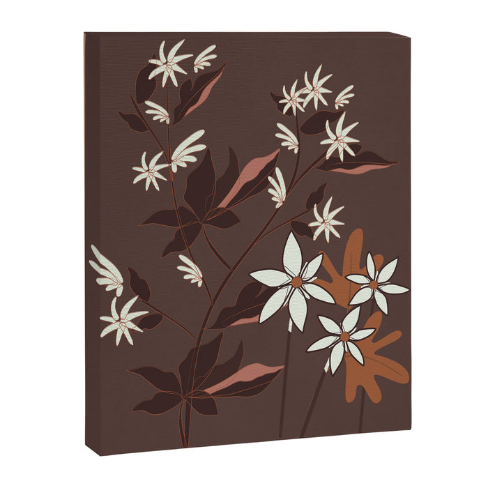 Floral Mocha 3 Canvas Print Gallery Image 1