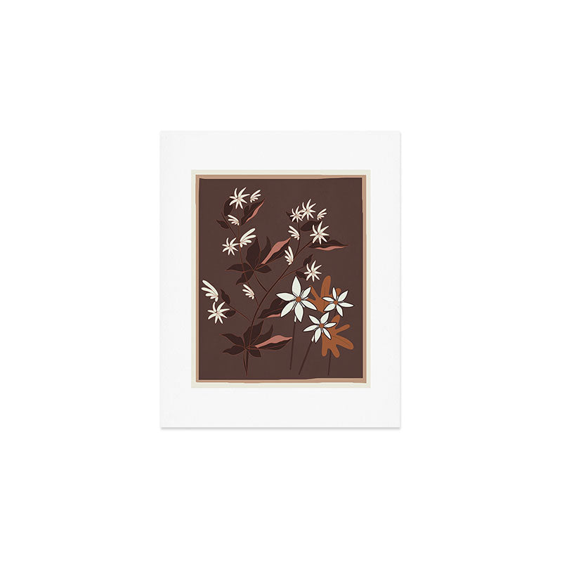 Floral Mocha 3 Art Print Gallery Image 1