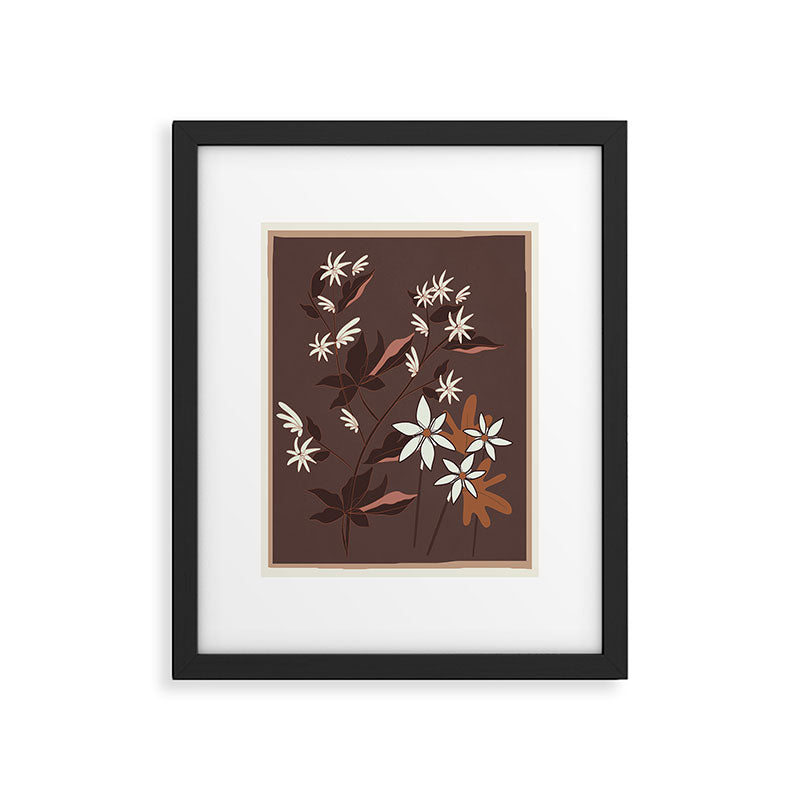 Floral Mocha 3 Framed Art Print Gallery Image 6