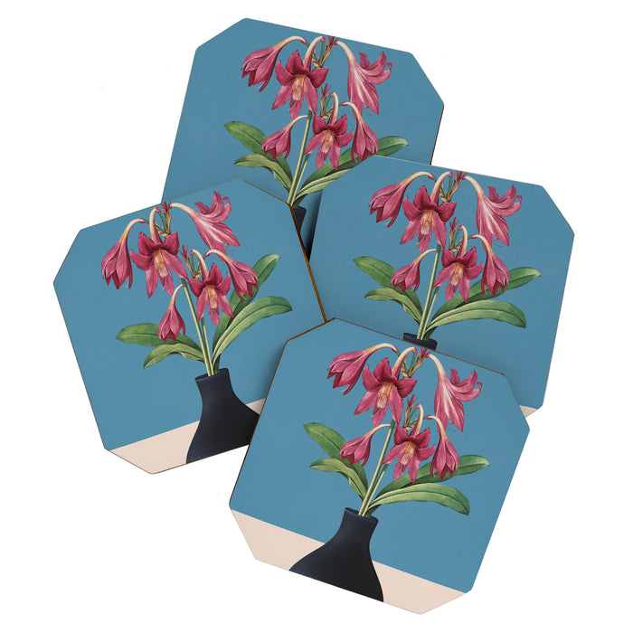 Flowers in Black Vase 1 Coaster Gallery Image 1