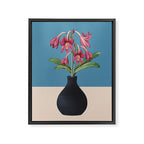 Flowers in Black Vase 1 Framed Canvas Print Gallery Image 6