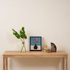 Flowers in Black Vase 1 Framed Canvas Print Gallery Image 4