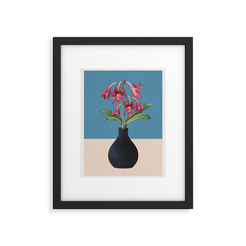 Flowers in Black Vase 1 Framed Art Print Gallery Image 5
