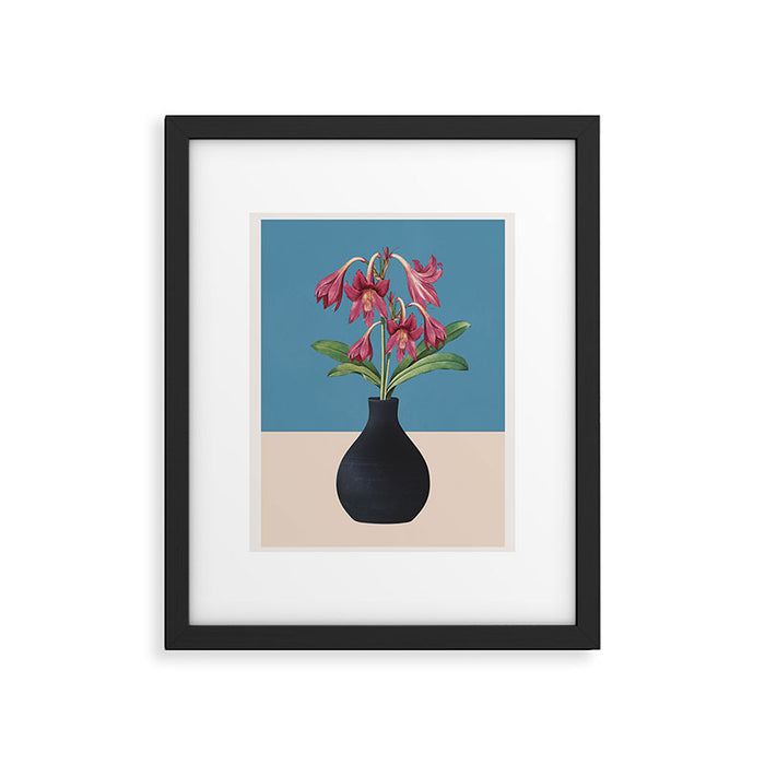 Flowers in Black Vase 1 Framed Art Print Gallery Image 1