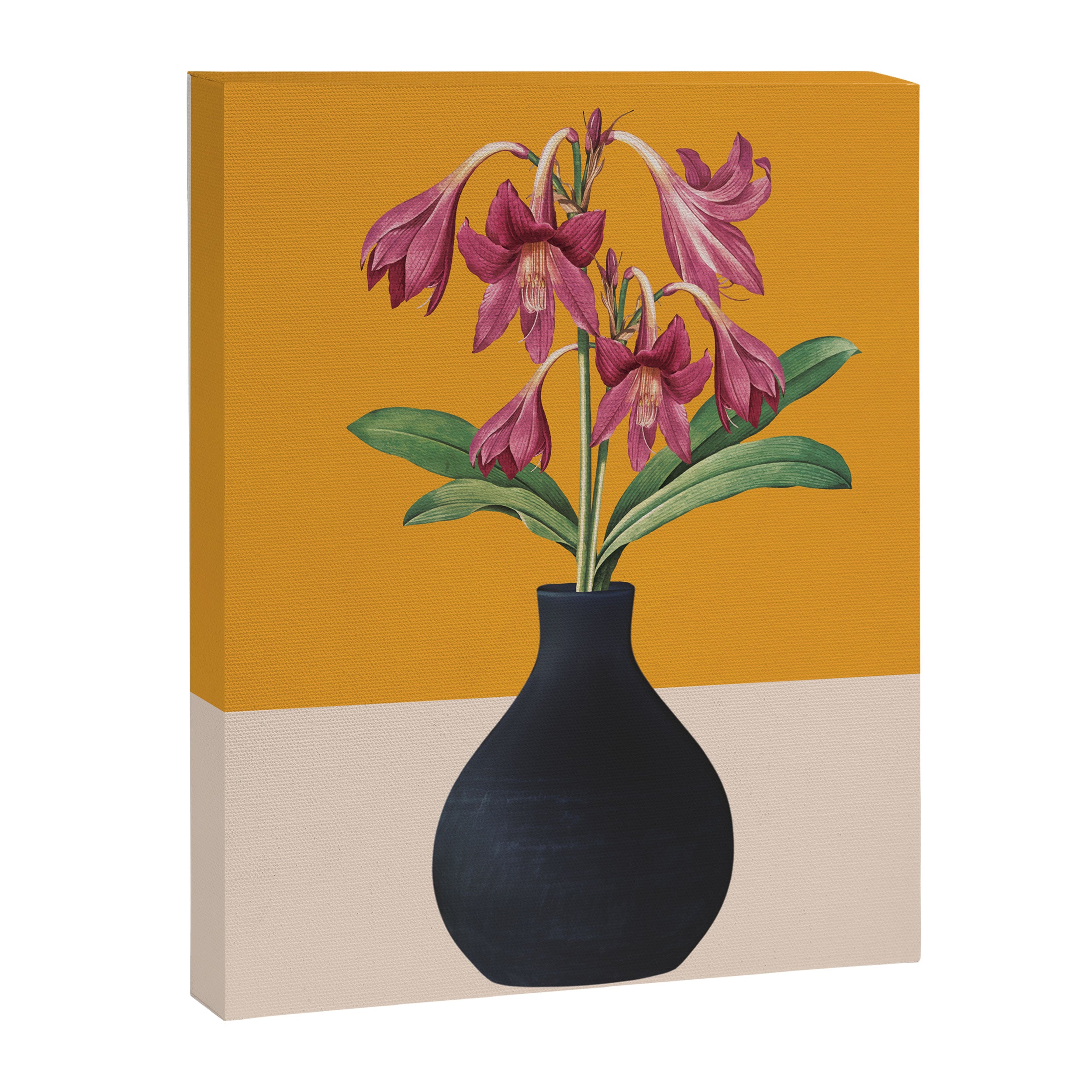 Flowers in Black Vase 2 Canvas Print Gallery Image 6