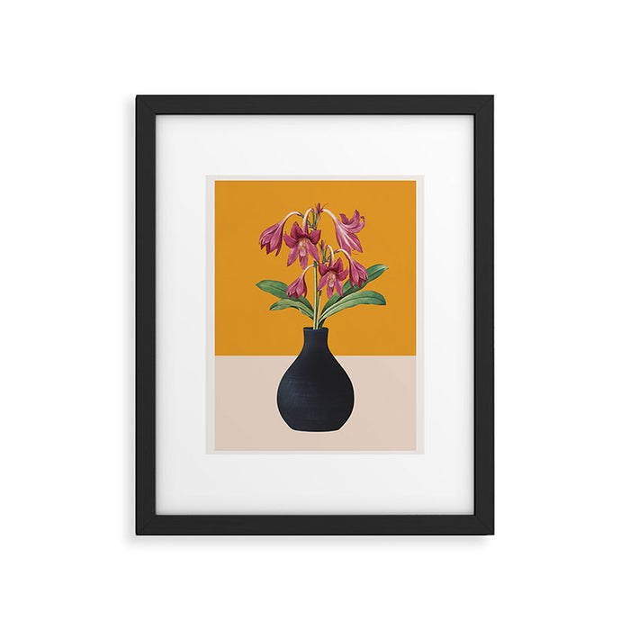 Flowers in Black Vase 2 Framed Art Print Gallery Image 1