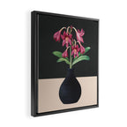 Flowers in Black Vase 3 Framed Canvas Print Gallery Image 2