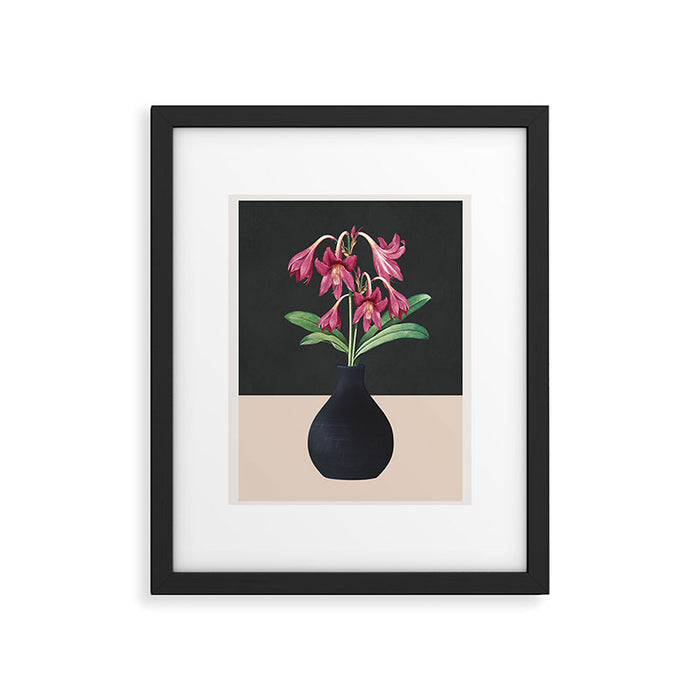 Flowers in Black Vase 3 Framed Art Print Gallery Image 1