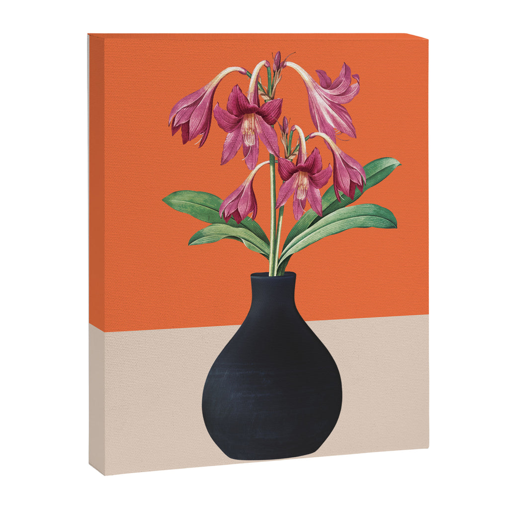 Flowers in Black Vase 4 Canvas Print Gallery Image 6