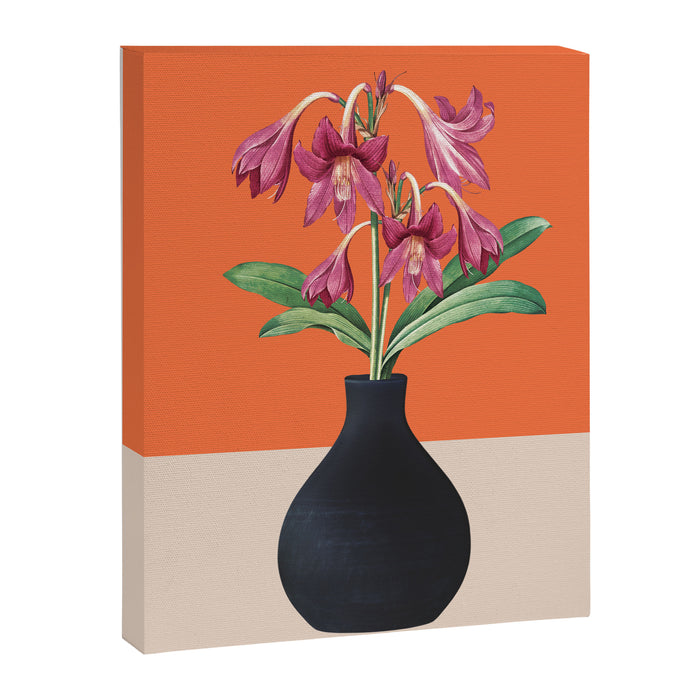 Flowers in Black Vase 4 Canvas Print Gallery Image 1