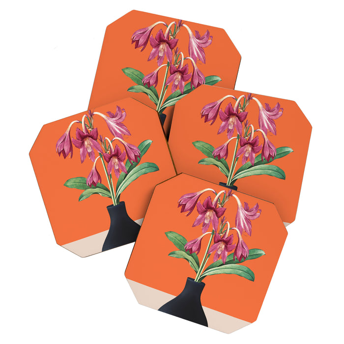 Flowers in Black Vase 4 Coaster Gallery Image 1