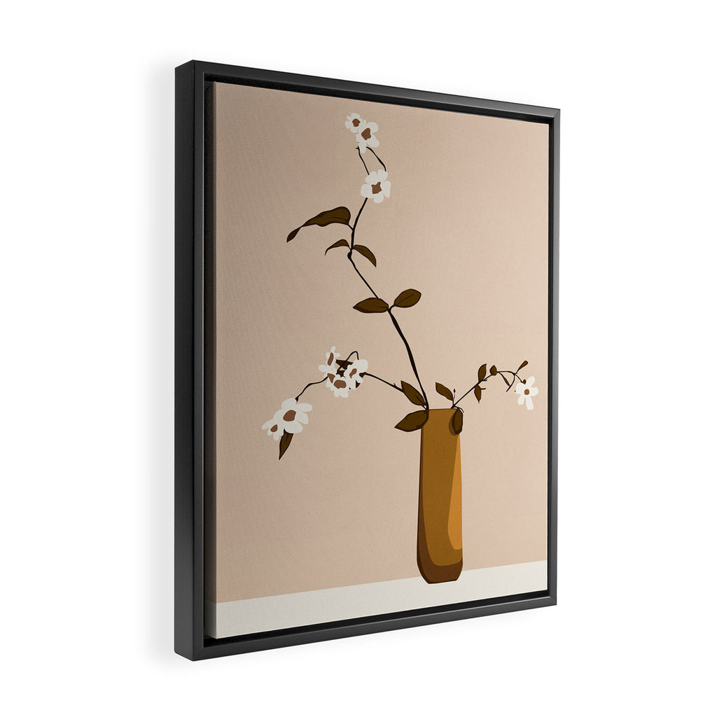 Flowers in the Vase Framed Canvas Print Gallery Image 2
