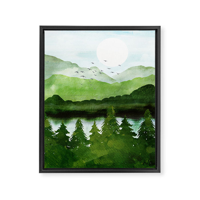 Forest Morning Framed Canvas Print Gallery Image 1