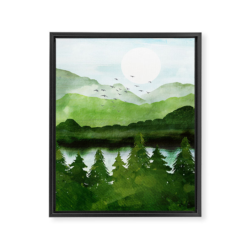 Forest Morning Framed Canvas Print Gallery Image 8