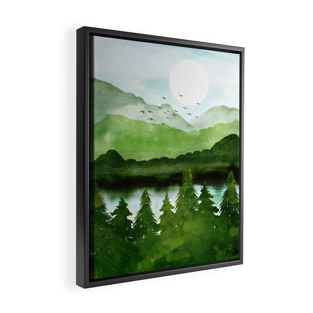 Forest Morning Framed Canvas Print Gallery Image 2