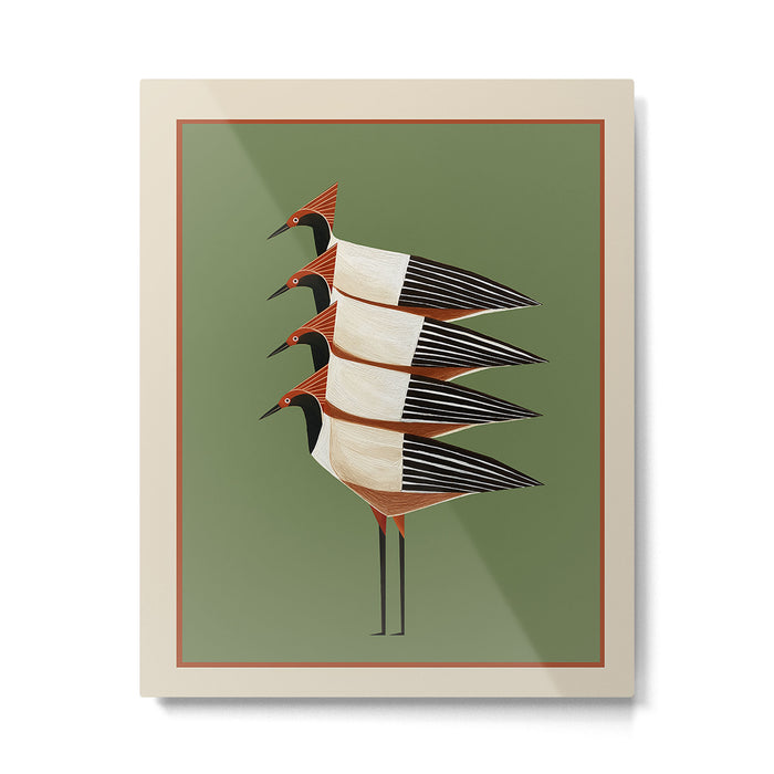 Four Birds I Metal Print Gallery Image 1