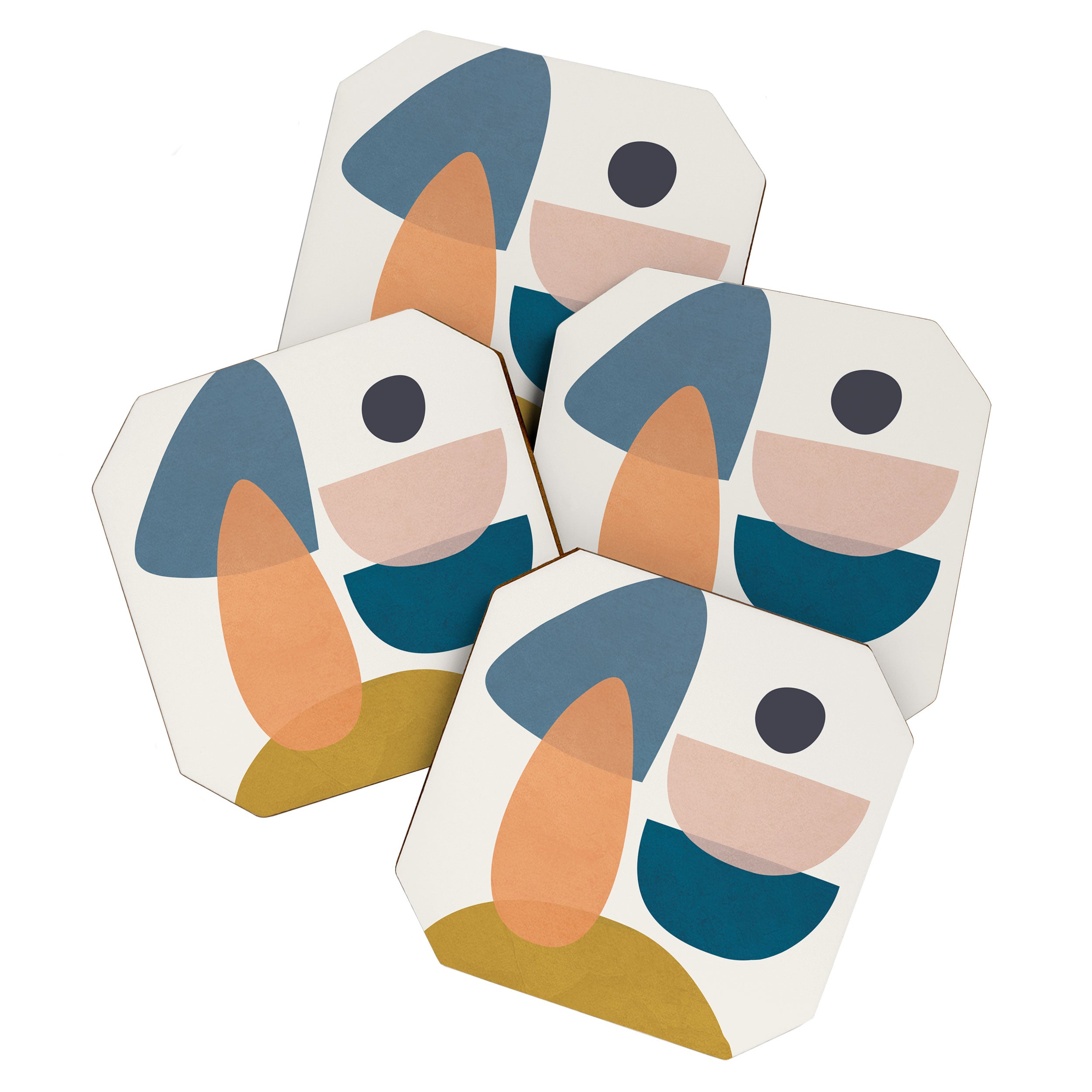 Free Abstract Shapes I Coaster Gallery Image 1