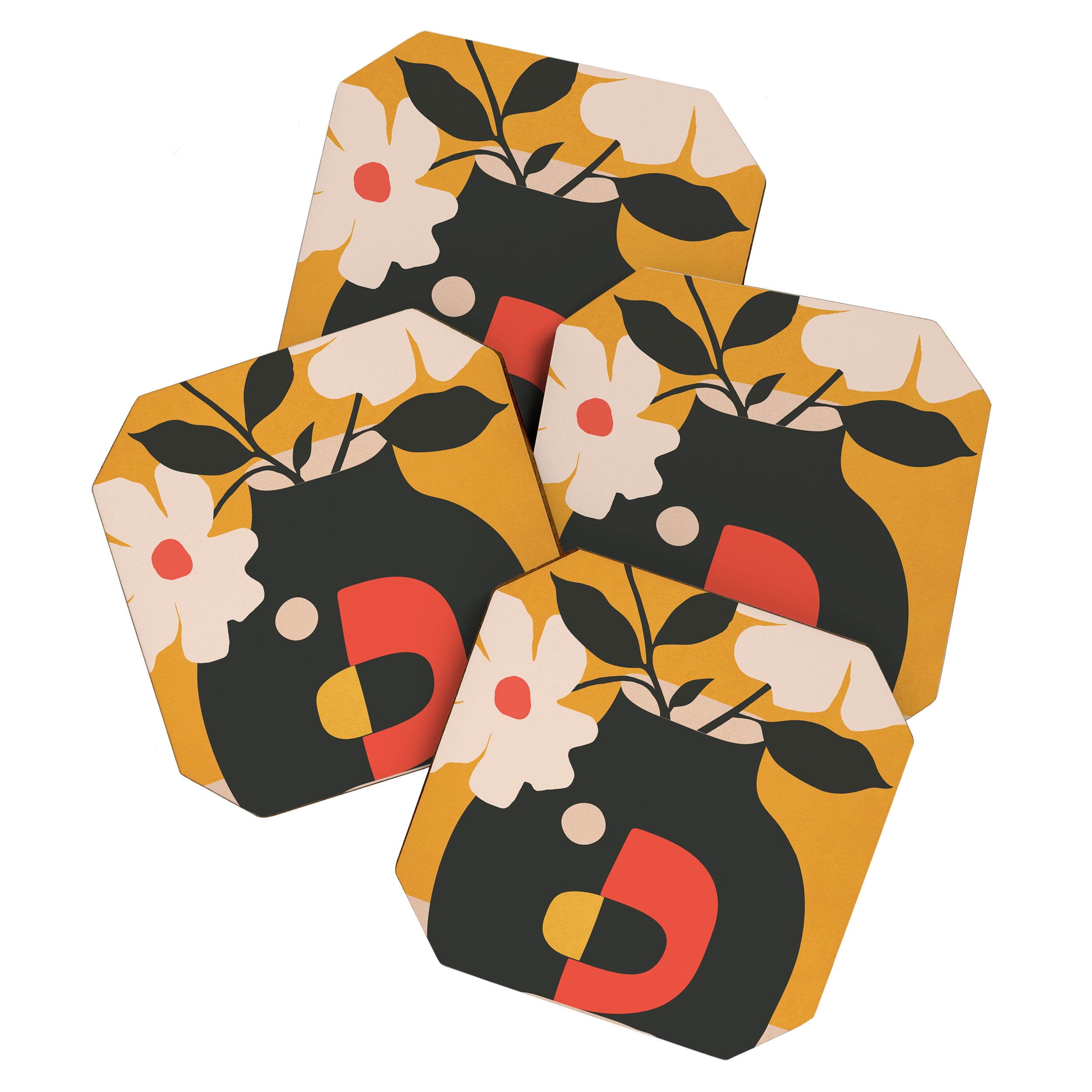 Geometric Blossom 1 Coaster Gallery Image 1