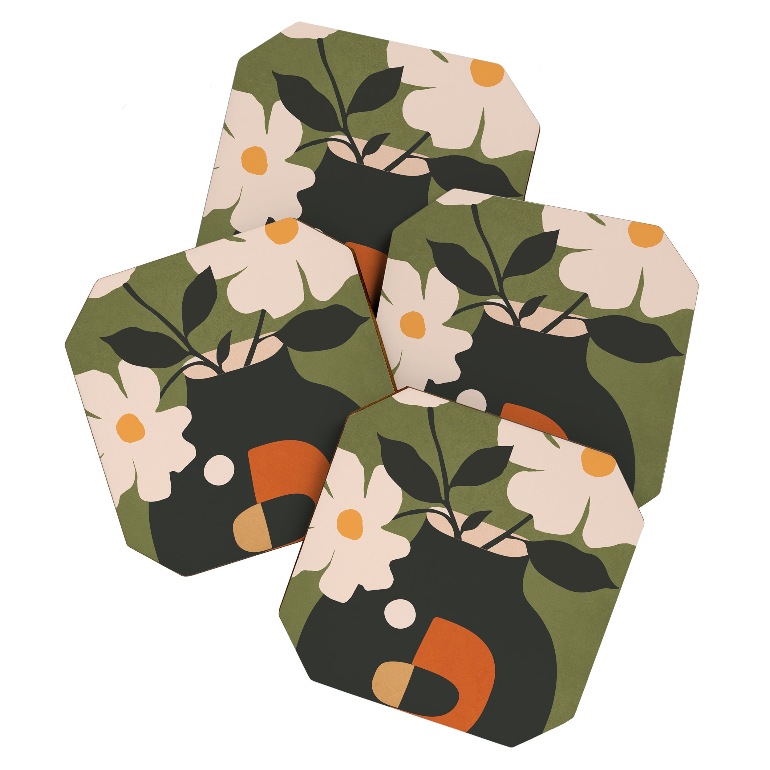Geometric Blossom 3 Coaster Gallery Image 1