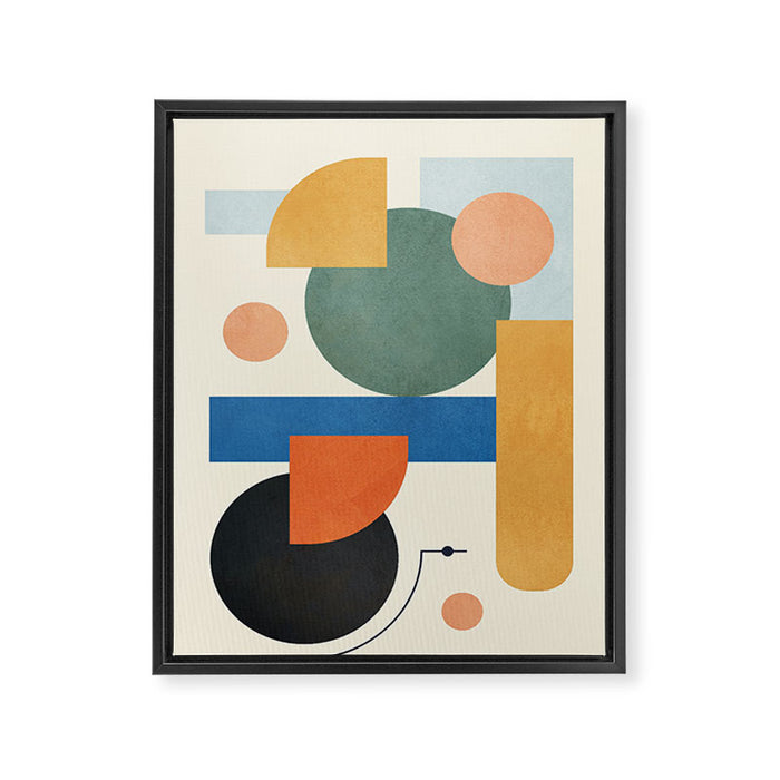 Geometric Color Play 01 Framed Canvas Print Gallery Image 1