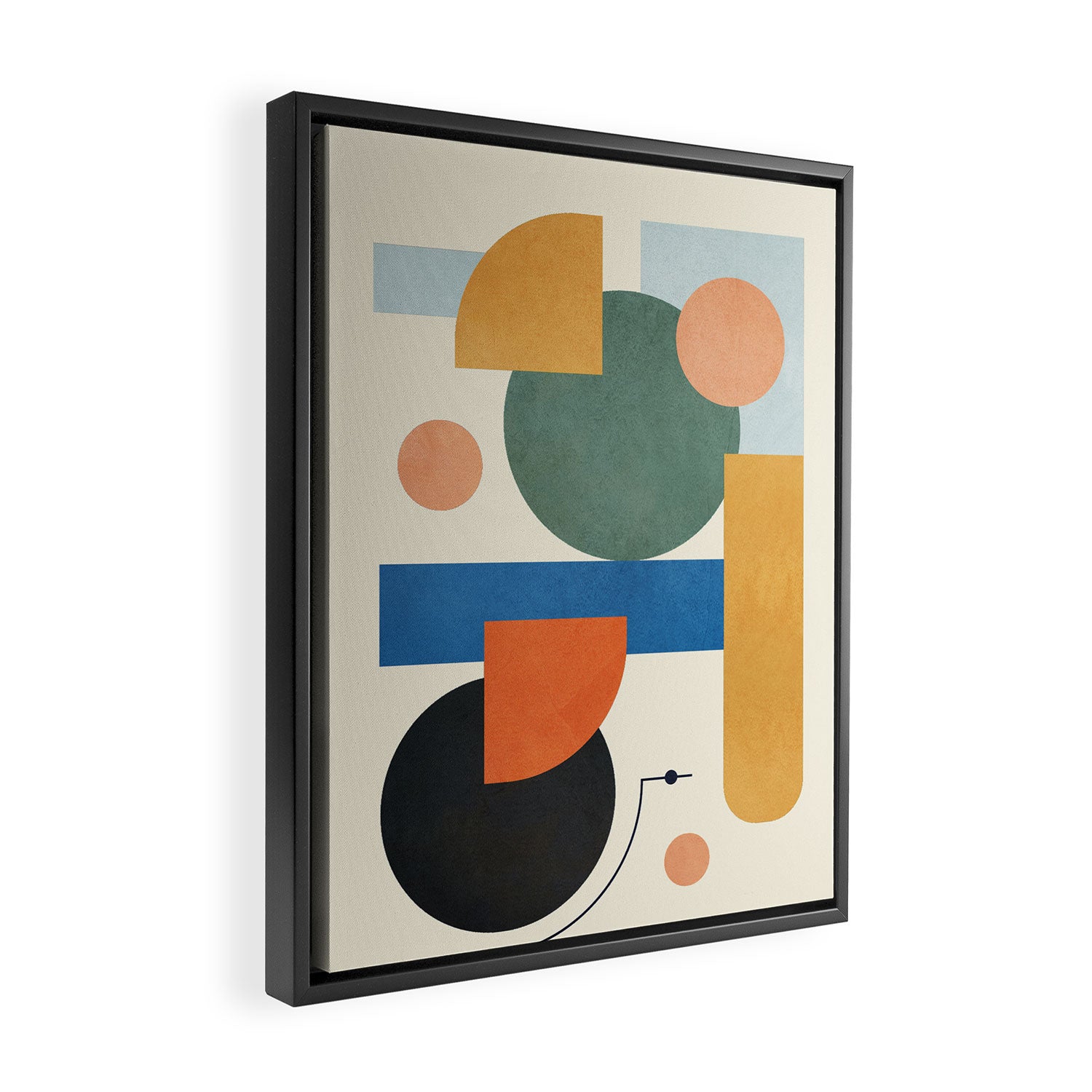 Geometric Color Play 01 Framed Canvas Print Gallery Image 2