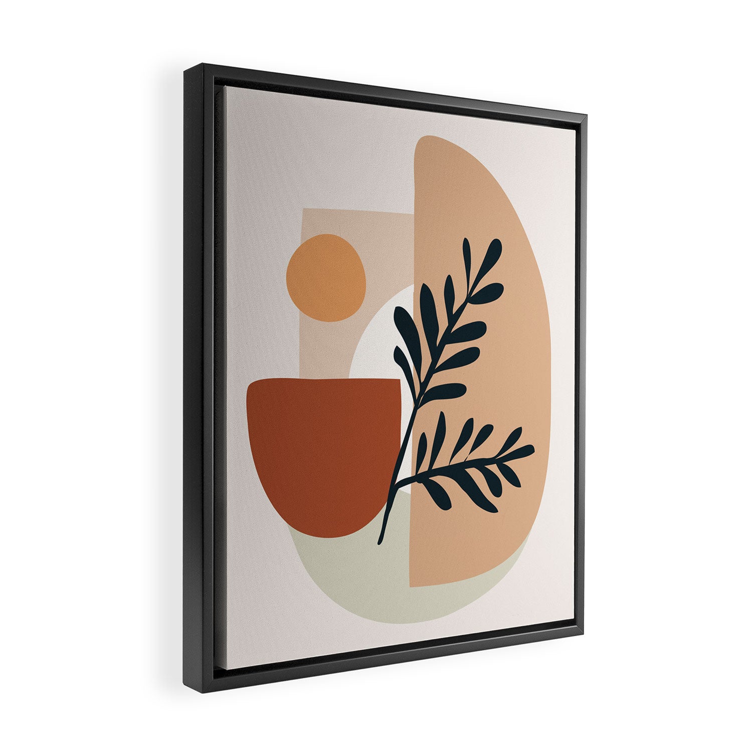 Geometric Shapes Framed Canvas Print Gallery Image 2