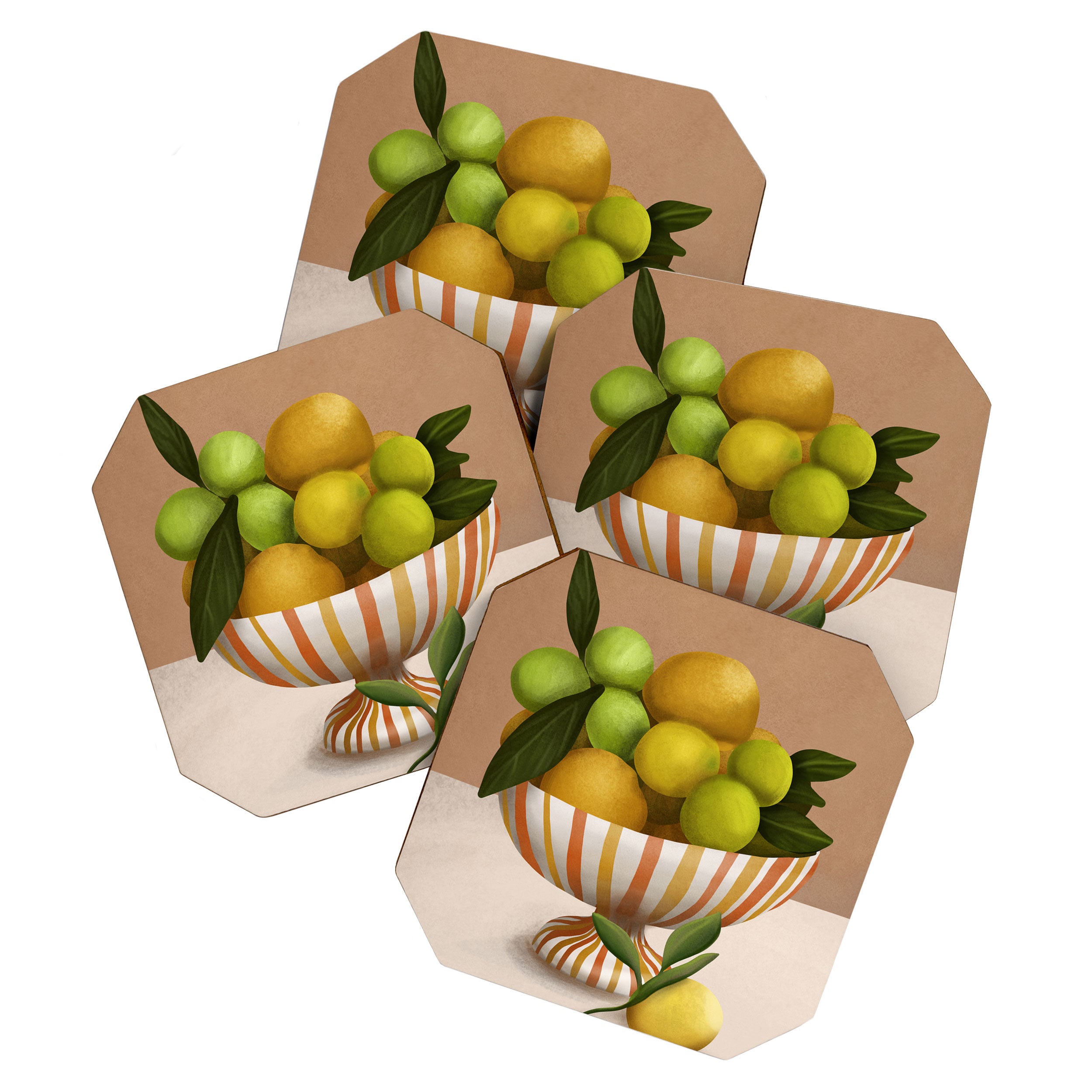 Golden Citrus 1 Coaster Gallery Image 1