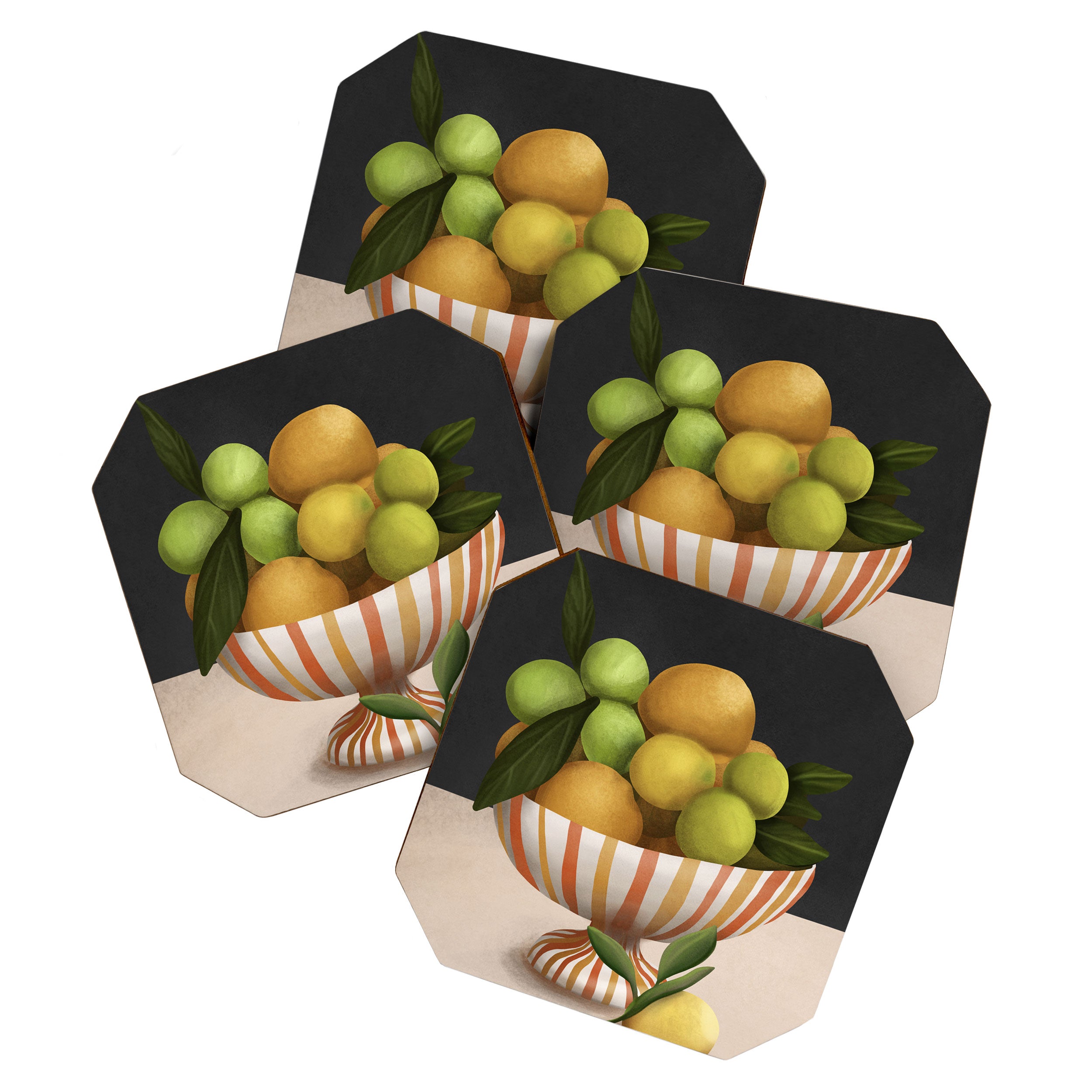 Golden Citrus 2 Coaster Gallery Image 1