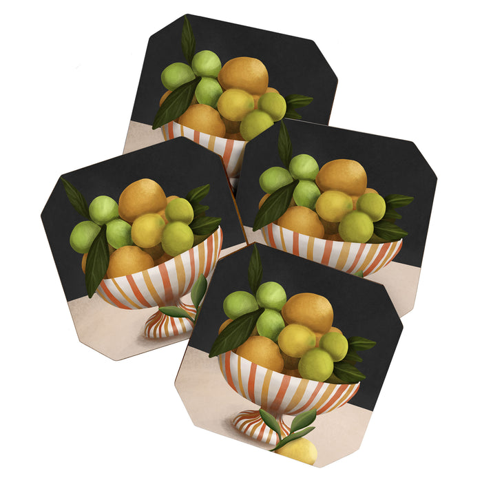 Golden Citrus 2 Coaster Gallery Image 1