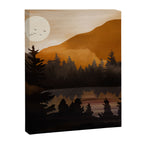 Golden Glimmer Mountain Lake Canvas Print Gallery Image 8