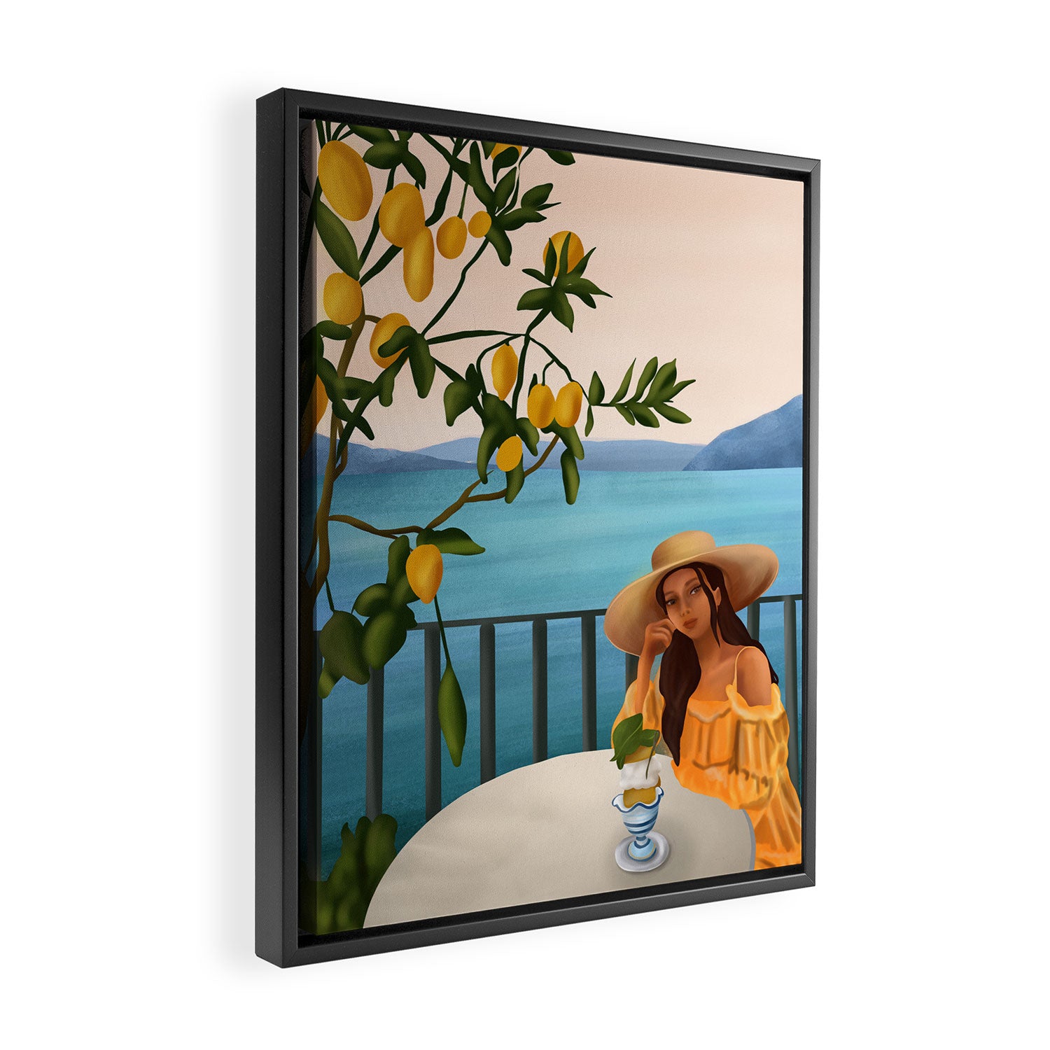 Golden Hour Serenity Framed Canvas Print Gallery Image 2