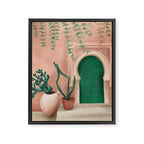 Green Door Framed Canvas Print Gallery Image 6