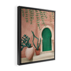 Green Door Framed Canvas Print Gallery Image 2