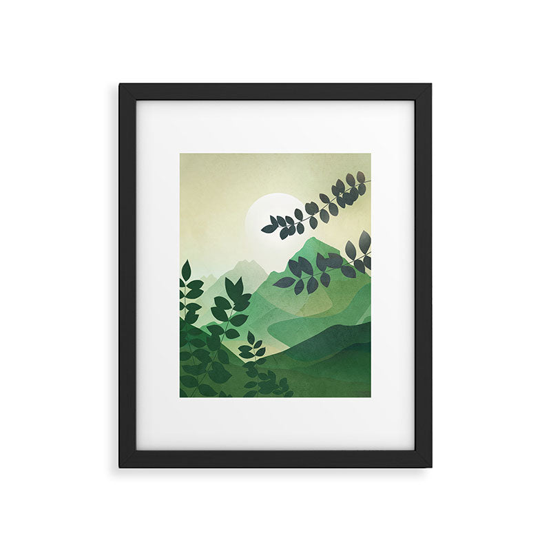 Green Mountains Framed Art Print Gallery Image 5
